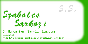 szabolcs sarkozi business card
