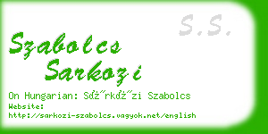 szabolcs sarkozi business card